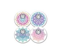 MySweetStitch | Freestyle Libre Sensor 3 Sticker (Set of 4) Mandala | with Ventilation Hole | Made in Germany