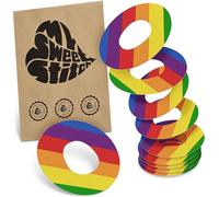 MySweetStitch | Patch for Dexcom G7 Sensor | Waterproof | (10 Pieces) | Made in Germany | Outer Ø 65mm | Pride
