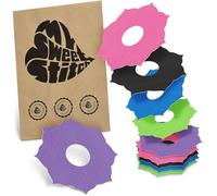 MySweetStitch | Patch for Freestyle Libre 3 Sensor Waterproof, Breathable and Skin-Friendly (10 Pieces) Mandala | Made in Germany | Outer Ø 65mm, Inner Ø 20mm | Rainbow