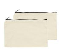 MYSXN 2pcs Canvas Bags,Pencil Case,Makeup Bag,Blank Zipper Pencil Pouch for School Supplies,Office Supplies,Home,DIY,Cosmetic Bag