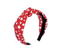 MYSXN American Flag Knotted Headband,4th of July Headband,Independence Day Patriotic Headbands Hair Accessories for Women Girls (RED STAR, M)