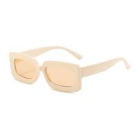 MYSXSWHL Popular Women's Sunglasses Trend Vintage Rectangle Big Frame Purple Glasses Fashion Ladies Eyewear,Beige,Sunglasses