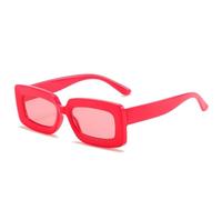 MYSXSWHL Popular Women's Sunglasses Trend Vintage Rectangle Big Frame Purple Glasses Fashion Ladies Eyewear,red,Sunglasses