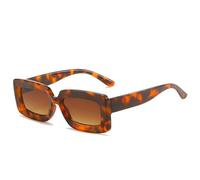 MYSXSWHL Popular Women's Sunglasses Trend Vintage Rectangle Big Frame Purple Glasses Fashion Ladies Eyewear,Leopard,Sunglasses