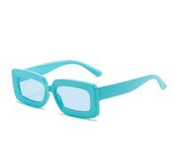 MYSXSWHL Popular Women's Sunglasses Trend Vintage Rectangle Big Frame Purple Glasses Fashion Ladies Eyewear,Blue,Sunglasses