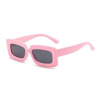 MYSXSWHL Popular Women's Sunglasses Trend Vintage Rectangle Big Frame Purple Glasses Fashion Ladies Eyewear,Pink,Sunglasses
