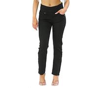 MYT Womens Elasticated High Waist Jeans Trousers Tummy Control Stretch Ladies Denim Jeggings Black 16