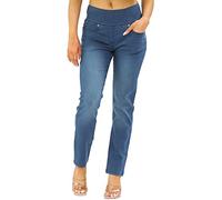 MYT Womens Elasticated High Waist Jeans Trousers Tummy Control Stretch Ladies Denim Jeggings Blue 20 Long