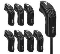 mytag 8PCS Golf Hybrid Iron Covers Set, Knit Hybrid Head Covers Long | Fits Cobra T Rail, Cleveland Launcher, Wilson Launch Pad, Tour Edge Hot Launch - Customizable