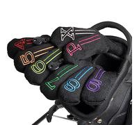mytag 8PCS Golf Hybrid Iron Covers Set, Knit Hybrid Head Covers Long | Fits Cobra T Rail, Cleveland Launcher, Wilson Launch Pad, Tour Edge Hot Launch - Customizable