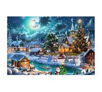 MytaYt Diamond Painting Christmas, 5D DIY Diamond Painting, Winter Village Xmas Landscapes, 40 x 30 cm