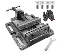 MYTEC Drill Press Vise, 4.0" Black, Quick Release Workbench Industrial Vise Clamp, High-Grade cast Steel Bench Clamp