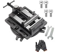 MYTEC High-Grade Cast Steel 4.2" Bench Vise, Portable Heavy Duty, 110° Swivel Base, 12 lbs, Black