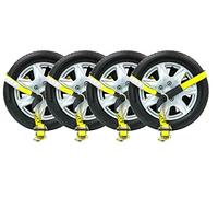 Mytee Products (4 Pack) 2" x10' Lasso Ratchet Strap Finger J Hook Wheel Net Auto Tow Towing Tie Down