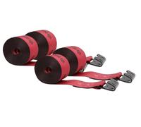 Mytee Products (4 Pack) Kinedyne 4" x30' Winch Straps w/Flat Hook, WLL 5400 Trailer Flatbed Tie Down Strap - Red