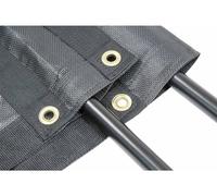 Mytee Products 8'x14' Dump Truck Mesh Tarp with 5 Inch 18Oz Double Pocket & Grommets - Vinyl Coated Dump Trailer Tarp to Prevent Load Spillage During Transportation