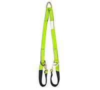 Mytee Products V-Bridle Strap 2" x 4' w/Snap Hooks w/Cordura Sleeve and Axle Straps, D Ring Middle, for Car Hauler, Rollback, Flat Bed, Tow Truck, Wreck & Recovery