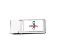 Myth Dragon Eastern Western Animals Slim Money Clip Stainless Holder Pocket Wallet