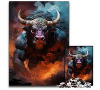 Myth Minotaur Watercolor Puzzles 1000 Pieces for Adults Wooden Jigsaw DIY Decoration Brain Challenge for Adult Family 1000 PCS(75x50cm)