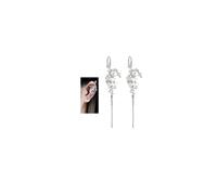 Myth of The Moon Ear Hook Earrings Creative Star Moon Earrings for Women Moon Ear Hook Needle Piercing Earring Gothic Moon Climber Crawler Earrings Punk Halloween Moon Jewelry, M, Zinc, crystal