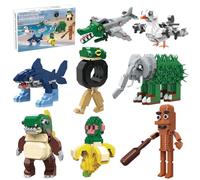 Myth Qholve Italian Brainrot Building Bricks Set 8 Models Creative Animal & Character Blocks Fun Collectible Toy for Kids & Adults