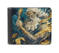 Myth Zeus with Thunder Classic Mens Wallets Women Slim Bifold Wallet Card Holder for Front Pocket