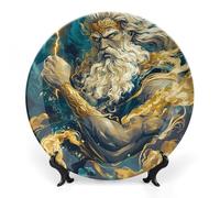 Myth Zeus with Thunder Funny Bone China Decorative Plates Craft 6inch