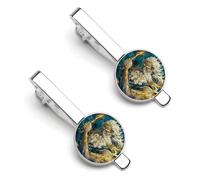 Myth Zeus with Thunder Silver Tie Clip Suit Accessories for Men Necktie Bar Set Pin Business Wedding