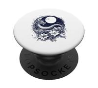 Mythic Dragon Lunar Orb Botanical Night Art PopSockets Adhesive PopGrip