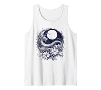 Mythic Dragon Lunar Orb Botanical Night Art Tank Top