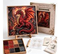 Mythic Dragon Realms 3D Fabric Poke Art Kit,DIY Craft 3D Fabric Poke Art Kit with Layered Texture and Embroidery Effect,Beginner-Friendly Craft for Projects, Fantasy Home Decor Gift