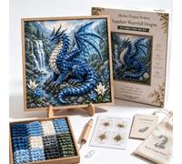 Mythic Dragon Realms 3D Fabric Poke Art Kit,DIY Craft 3D Fabric Poke Art Kit with Layered Texture and Embroidery Effect,Beginner-Friendly Craft for Projects, Fantasy Home Decor Gift