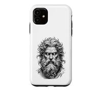 Mythic God Portrait Sketch Black White Line Art Case for iPhone 11