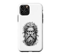 Mythic God Portrait Sketch Black White Line Art Case for iPhone 11 Pro