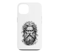 Mythic God Portrait Sketch Black White Line Art Case for iPhone 13