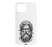 Mythic God Portrait Sketch Black White Line Art Case for iPhone 15 Plus