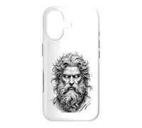 Mythic God Portrait Sketch Black White Line Art Case for iPhone 17