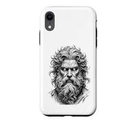 Mythic God Portrait Sketch Black White Line Art Case for iPhone XR