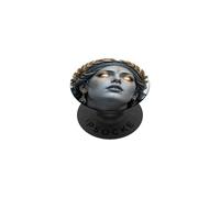 Mythic Goddess Portrait Glowing Eyes Marble Art Classical PopSockets Adhesive PopGrip