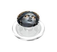 Mythic Goddess Portrait Glowing Eyes Marble Art Classical PopSockets PopGrip for MagSafe