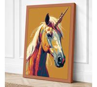 Mythic Horse Canvas Wall Art Print 18x12 Inch