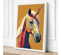 Mythic Horse Canvas Wall Art Print 30x20 Inch