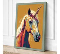 Mythic Horse Canvas Wall Art Print 30x20 Inch