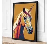 Mythic Horse Canvas Wall Art Print 36x24 Inch