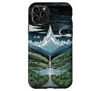 Mythic Mountain Moon Night Waterfall Retro Landscape Case for iPhone 11 Pro
