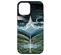 Mythic Mountain Moon Night Waterfall Retro Landscape Case for iPhone 12 mini