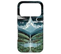 Mythic Mountain Moon Night Waterfall Retro Landscape Case for iPhone 17 Pro