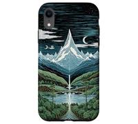 Mythic Mountain Moon Night Waterfall Retro Landscape Case for iPhone XR