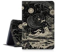 Mythic Mountains Sea Case for Samsung Galaxy Tab A7 Lite 8.7 inch 2021 Model (SM-T220/T225/T227), PU Leather Cover with Multi- Viewing Angles Folding Stand for Galaxy Tab A7 2020