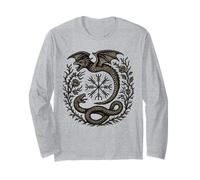 Mythic Norse Pagan Viking Tee Dragon Serpent Nordic Snake Long Sleeve T-Shirt
